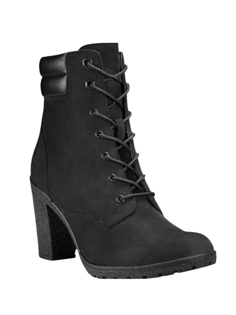 Timberland Tillston 6” Nubuck Block Heel Lace Boots Womens 8.5 Defender Repellen - Picture 2 of 16